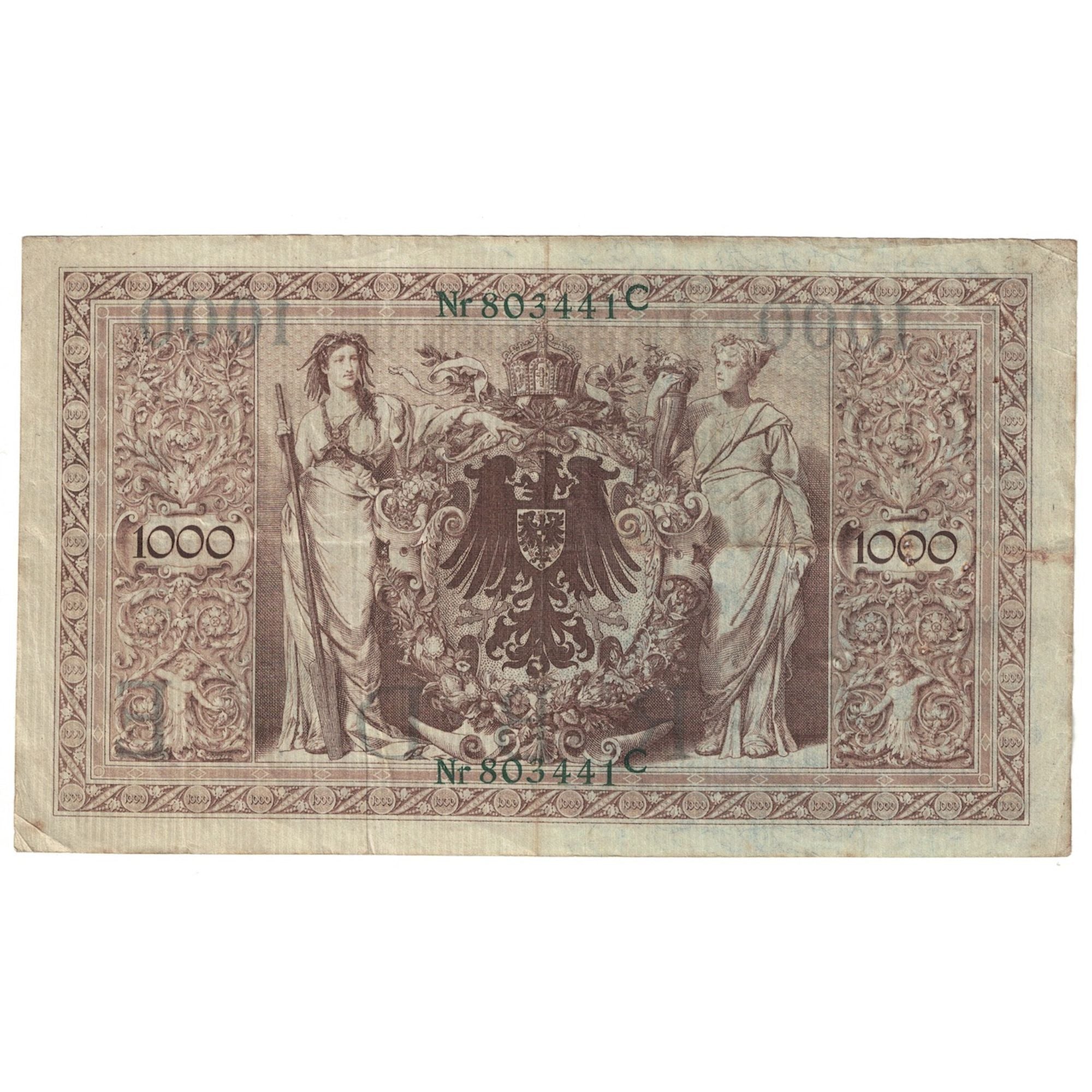 Banknote, Germany, 1000 Mark, 1910, 1910-04-21, KM:45a, VF(20-25)