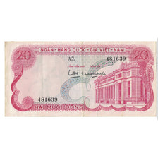 Billet, Viet Nam du Sud , 20 D<ox>ng, undated (1969), KM:24a, TTB+