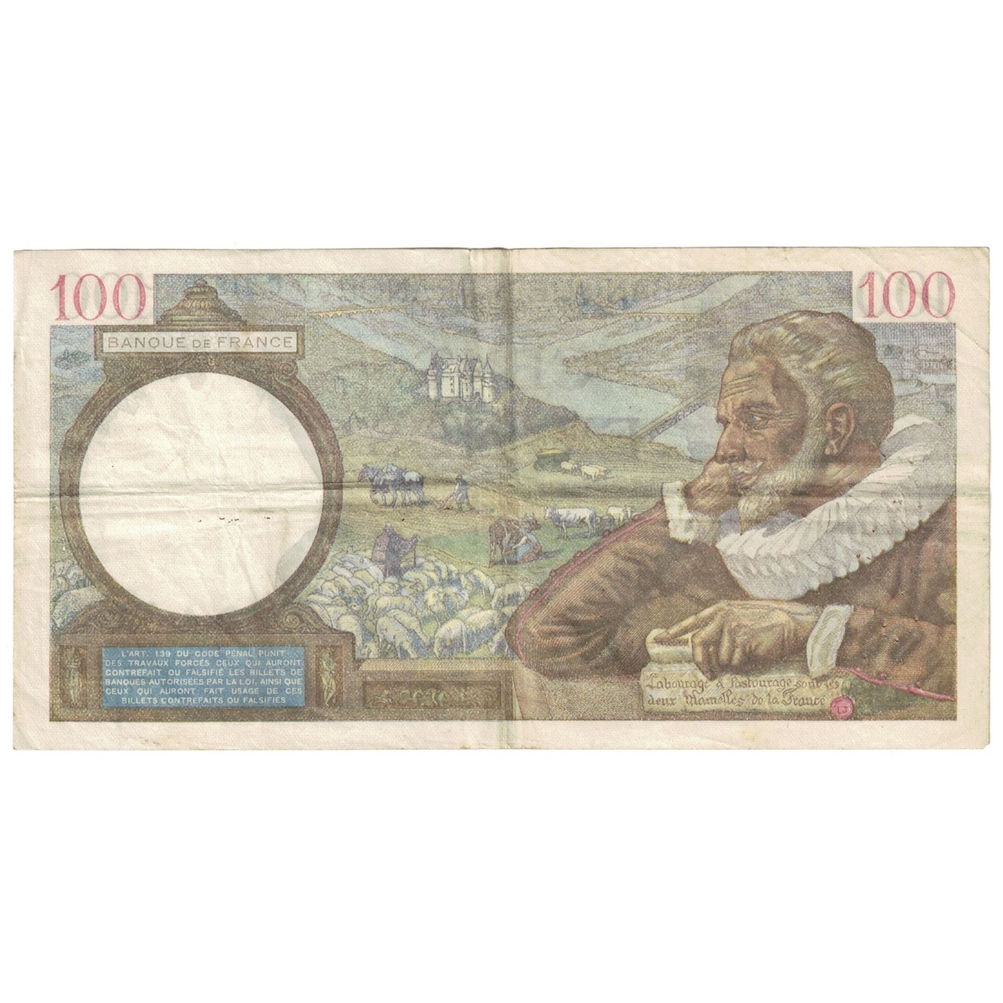 Francia, 100 Francs, Sully, 1941, C.21242, MB+, Fayette:26.51, KM:94