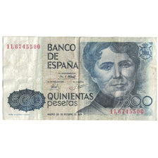 Banknote, Spain, 500 Pesetas, 1983, KM:157, VF(30-35)