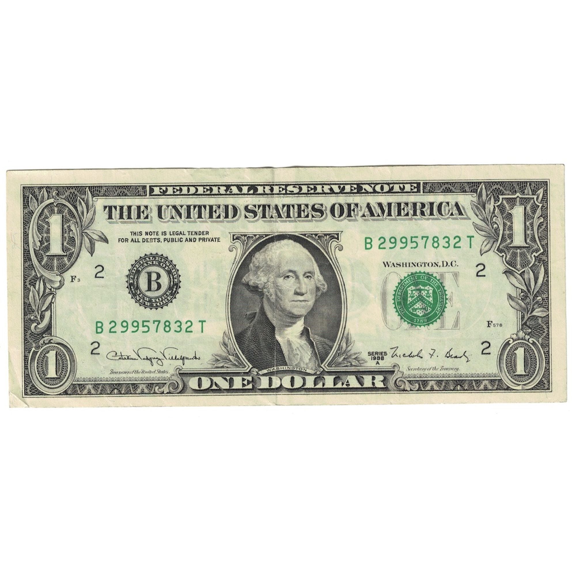 Banknote, United States, One Dollar, 1988A, New-York, KM:3845, EF(40-45)