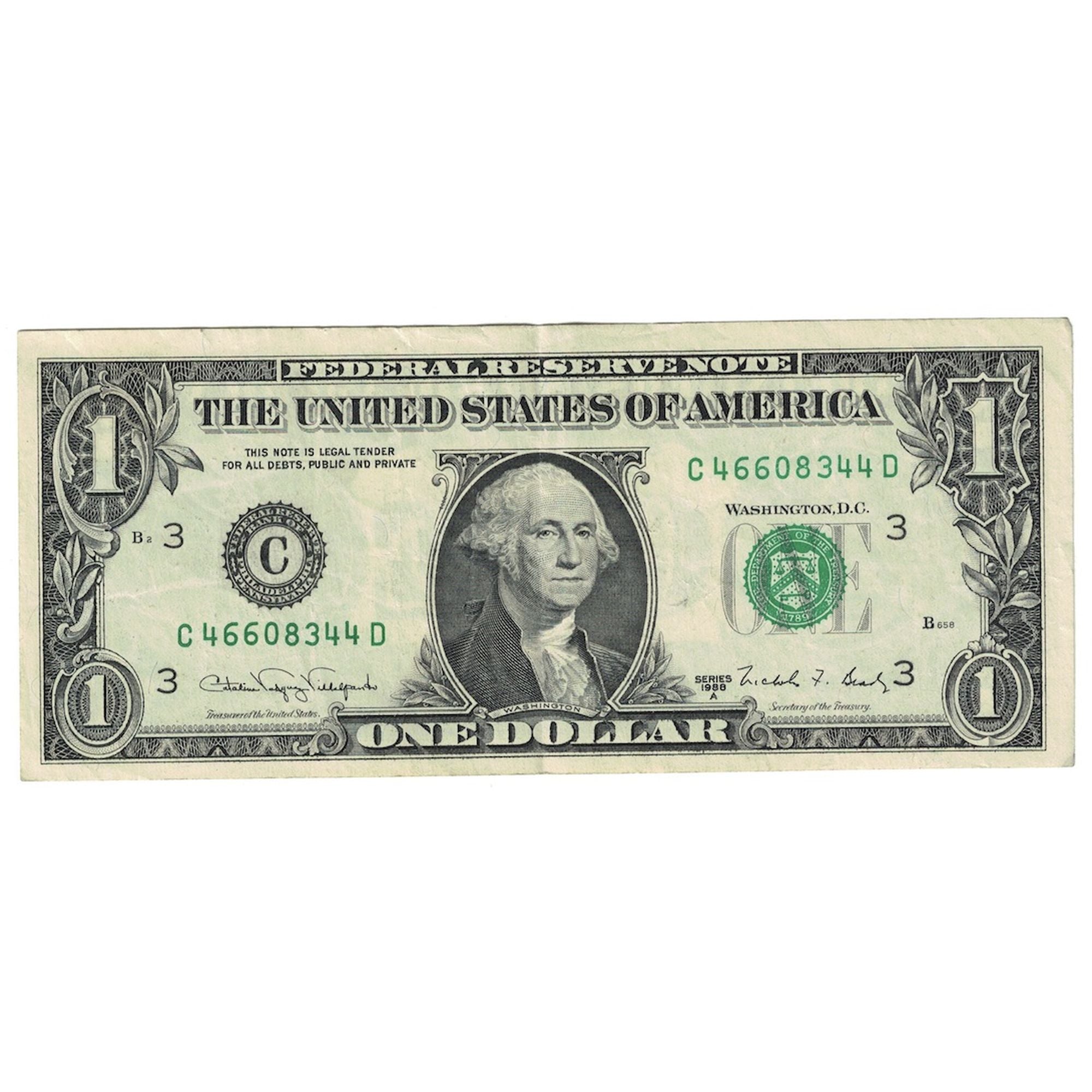 Banknote, United States, One Dollar, 1988A, Philadelphia, KM:3846, AU(50-53)