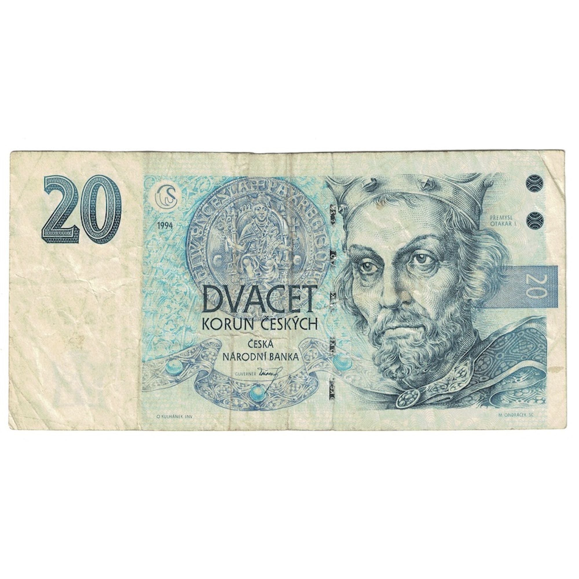 Banknote, Czech Republic, 20 Korun, 1994, KM:10a, VF(30-35)