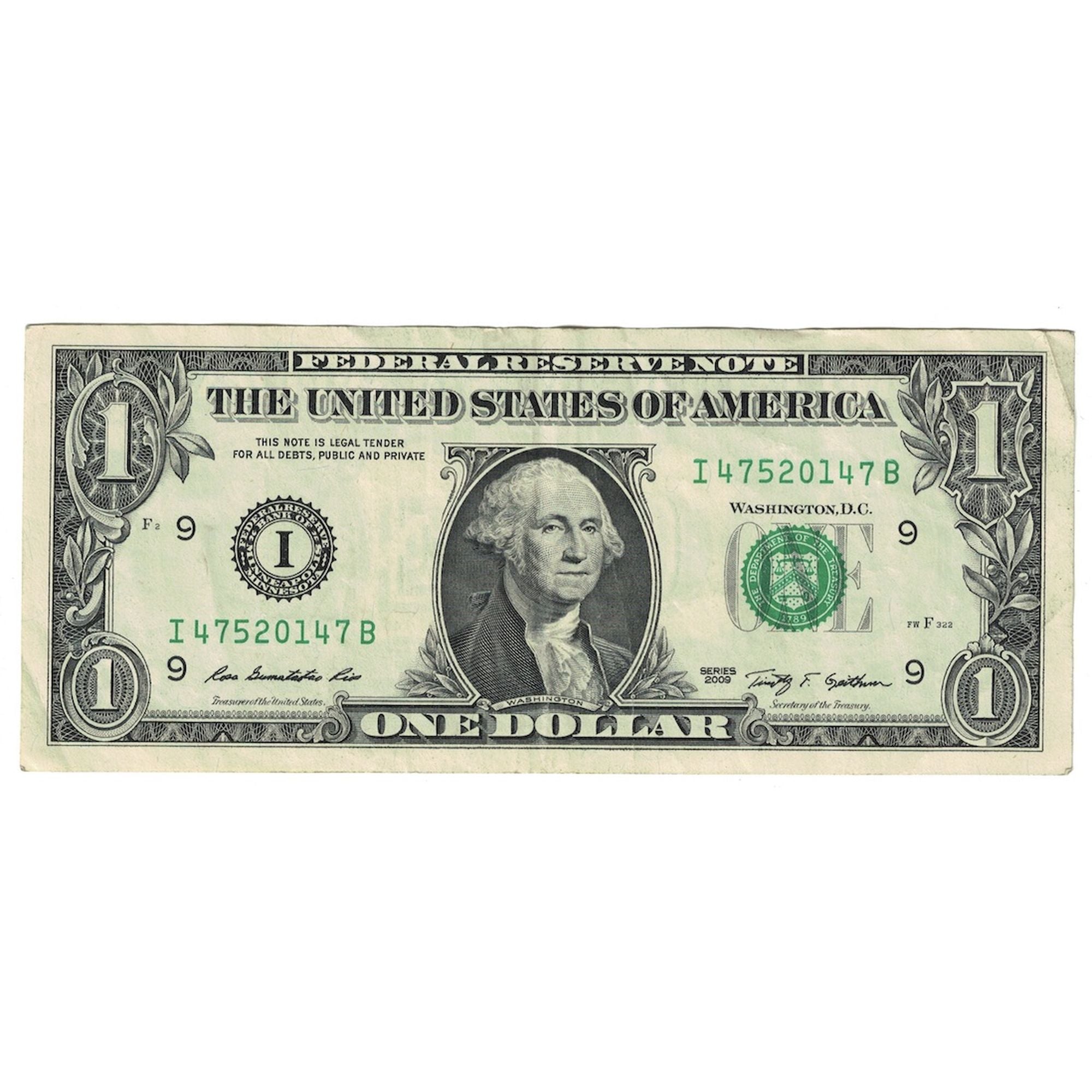 Banknote, United States, One Dollar, 2009, Minneapolis, EF(40-45)