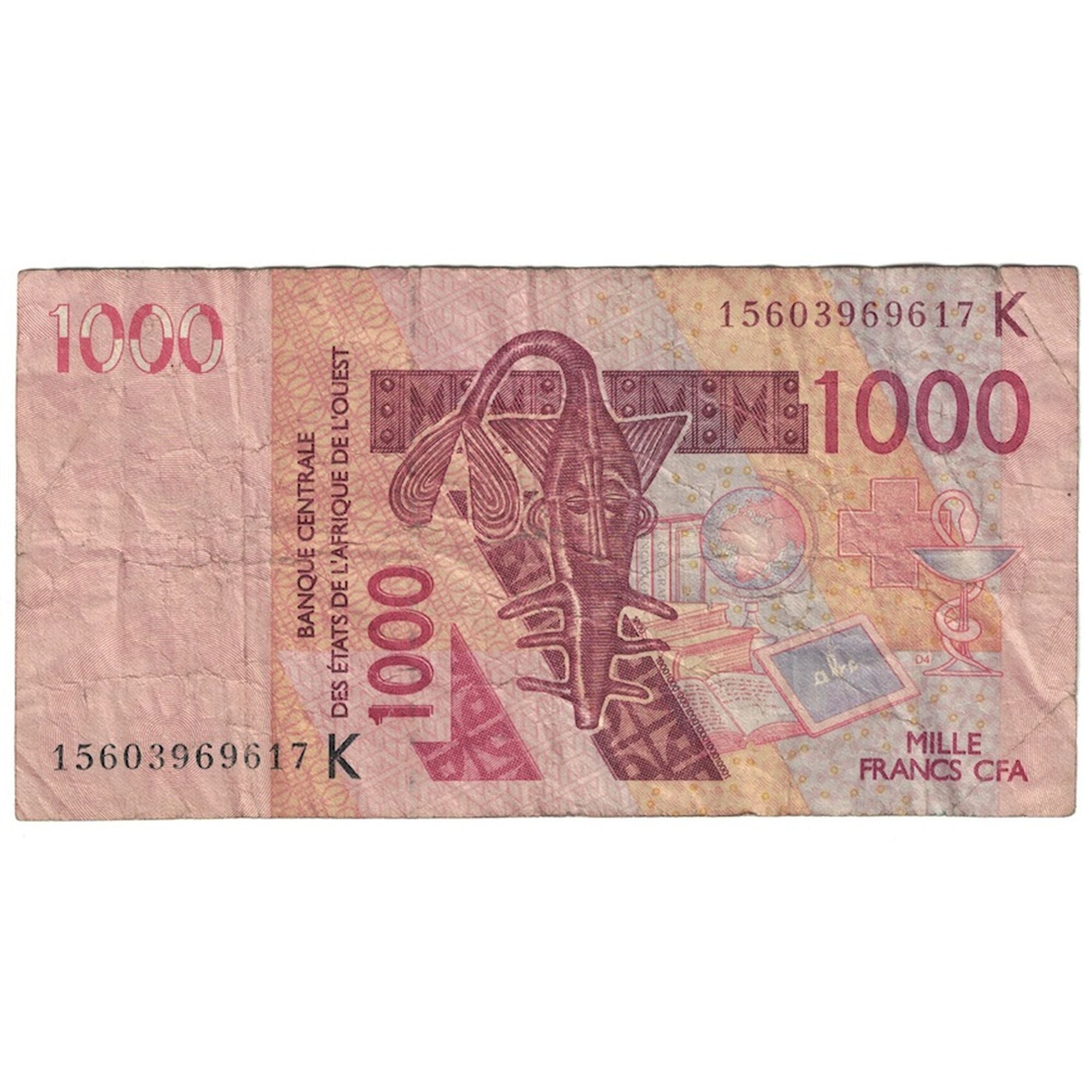 Nota, Estados da África Ocidental, 1000 Francs, 2004, KM:715Kb, VF(20-25)