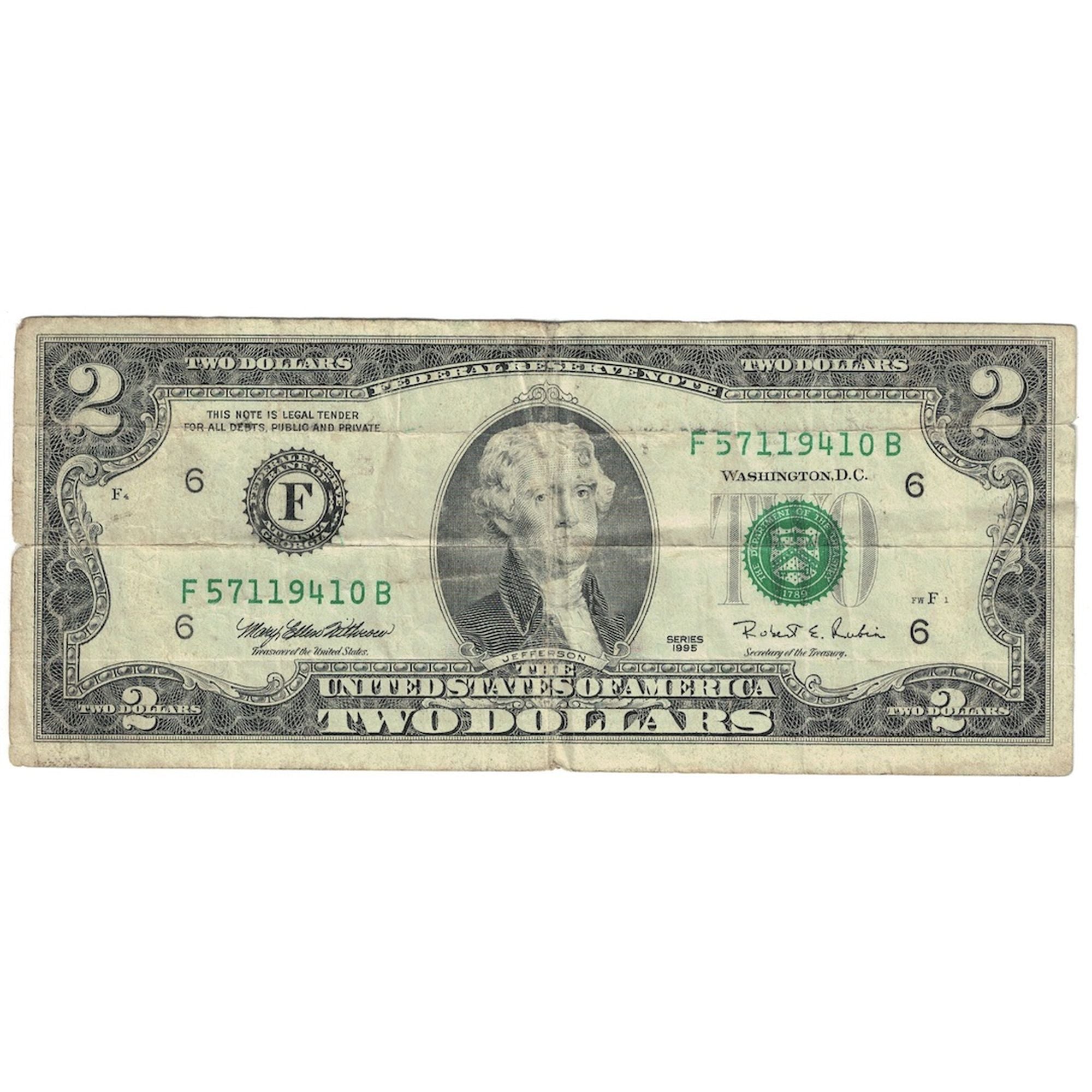Banknote, United States, Two Dollars, 1995, ATLANTA, KM:4227, VF(30-35)