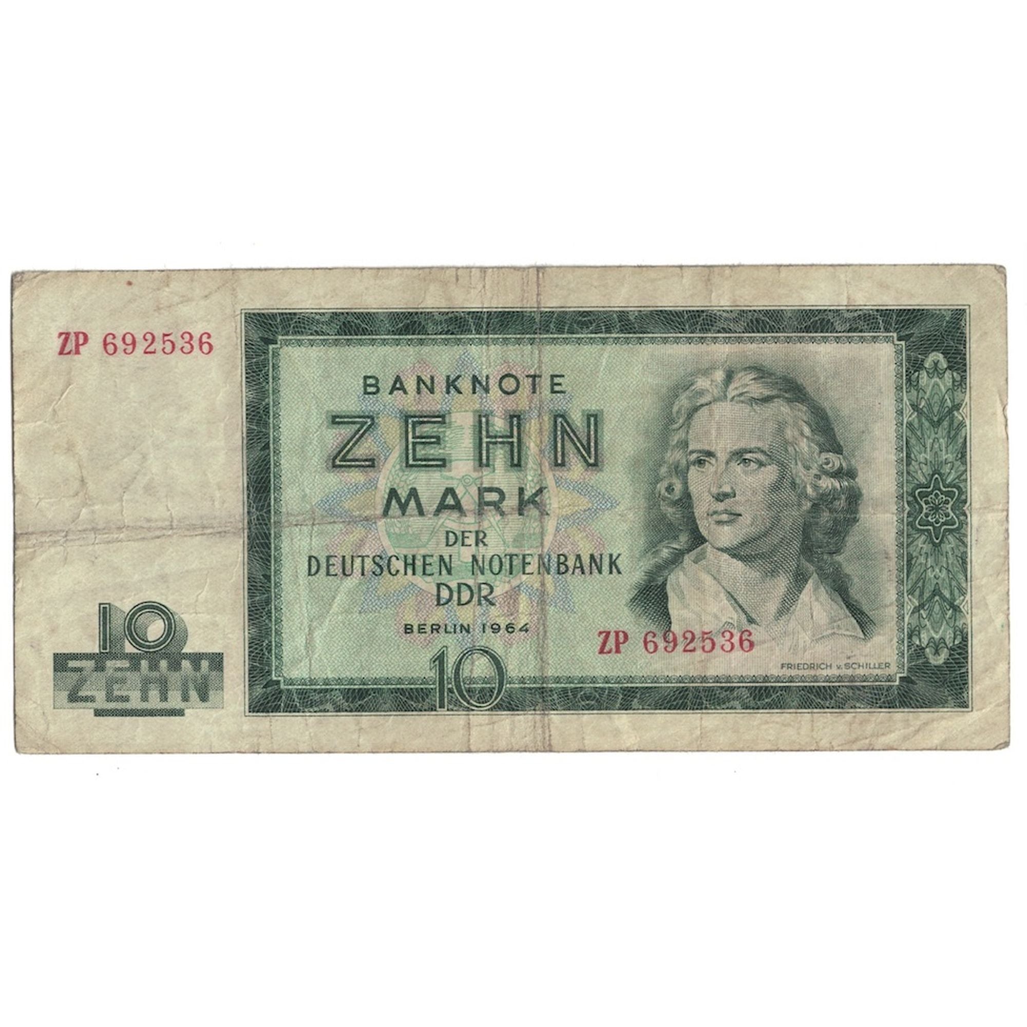 Banknote, Germany - Democratic Republic, 10 Mark, 1964, KM:23a, VF(20-25)