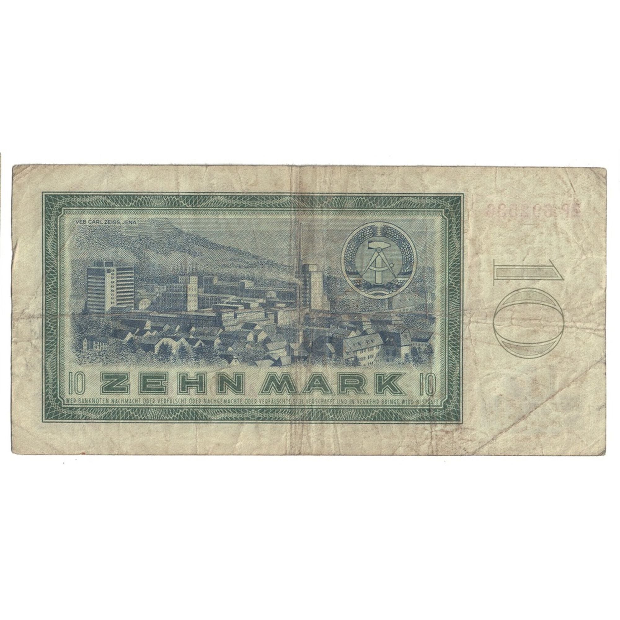 Banknote, Germany - Democratic Republic, 10 Mark, 1964, KM:23a, VF(20-25)