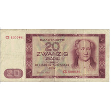 Banknote, Germany - Democratic Republic, 20 Mark, 1964, KM:24a, VF(30-35)
