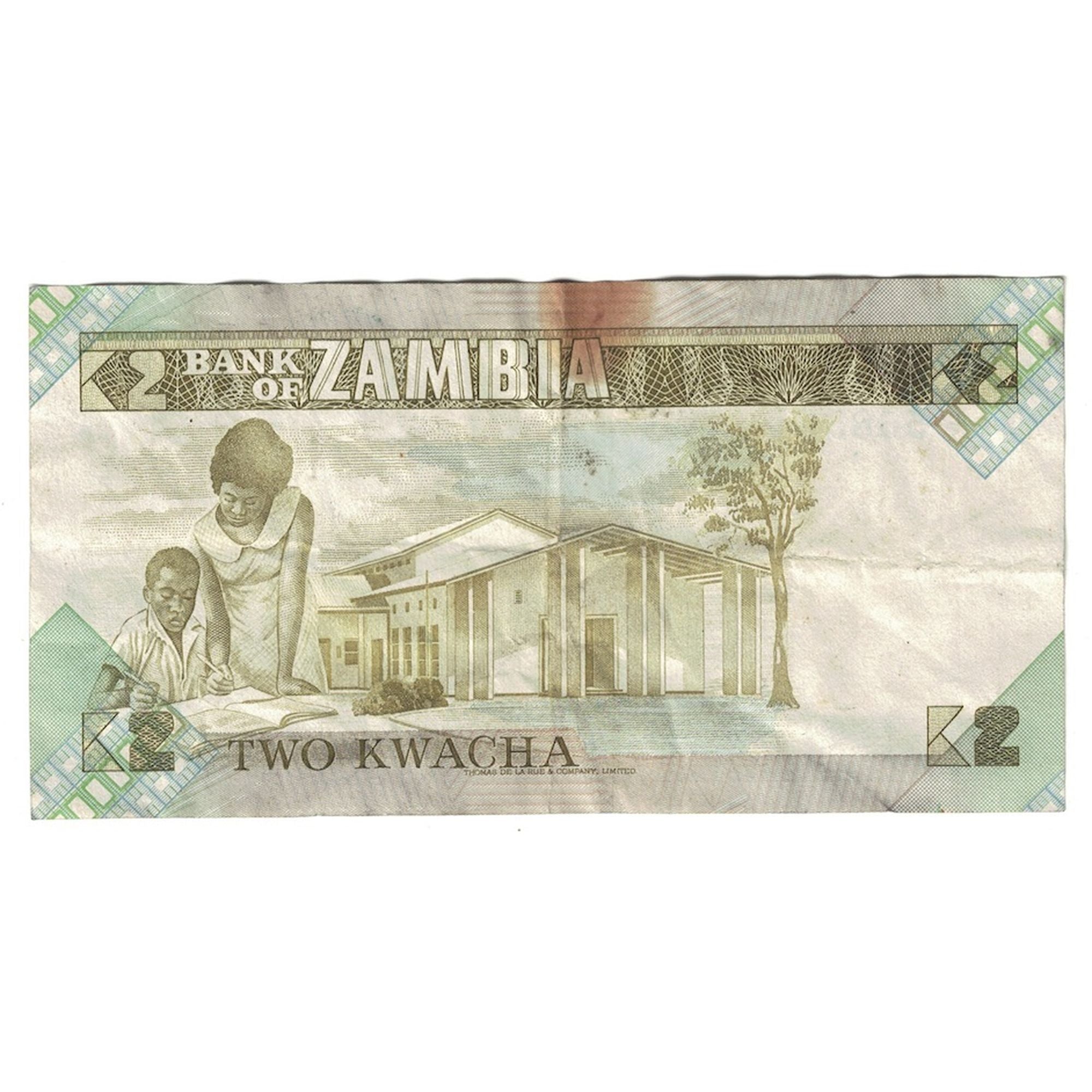 Nota, Zâmbia, 2 Kwacha, Undated (1980-88), KM:24a, EF(40-45)
