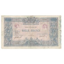 France, 1000 Francs, Bleu et Rose, 1919, U.1186, VF(20-25), Fayette:36.33