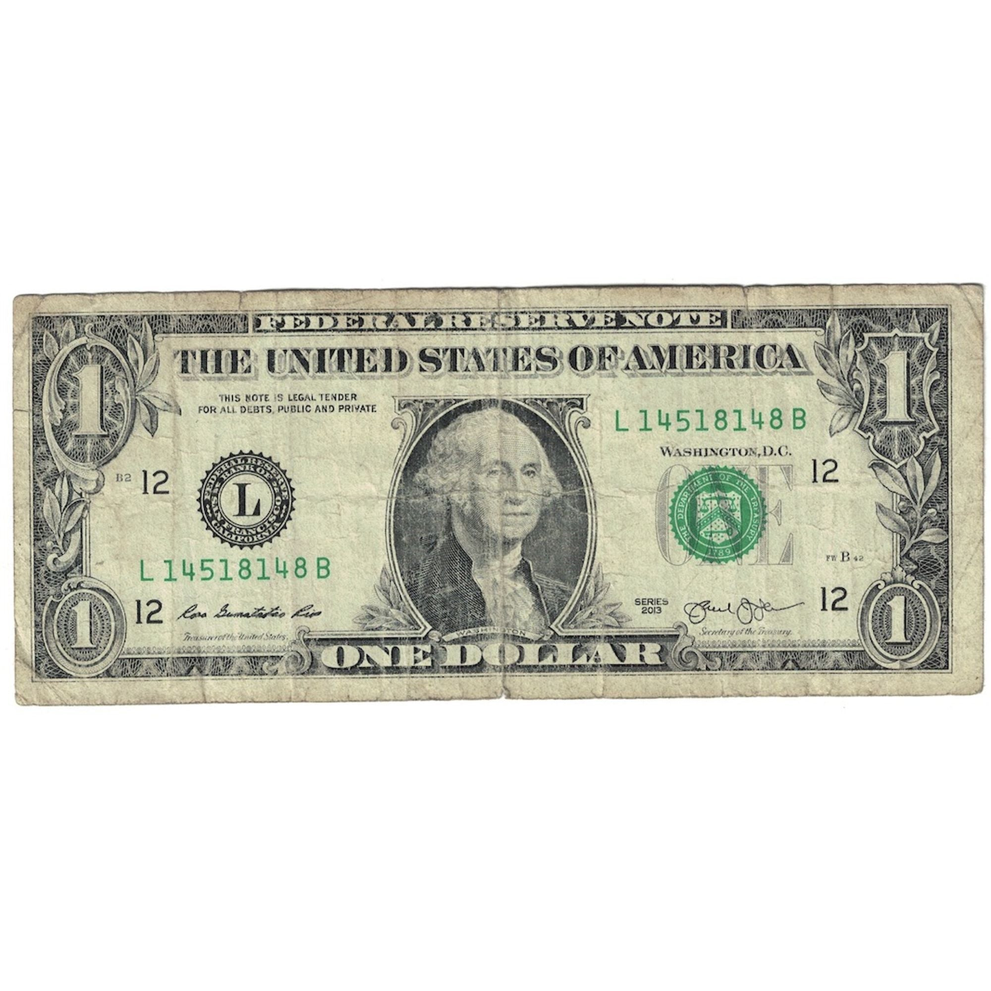 Banknote, United States, One Dollar, 2013, San Francisco, VF(20-25)
