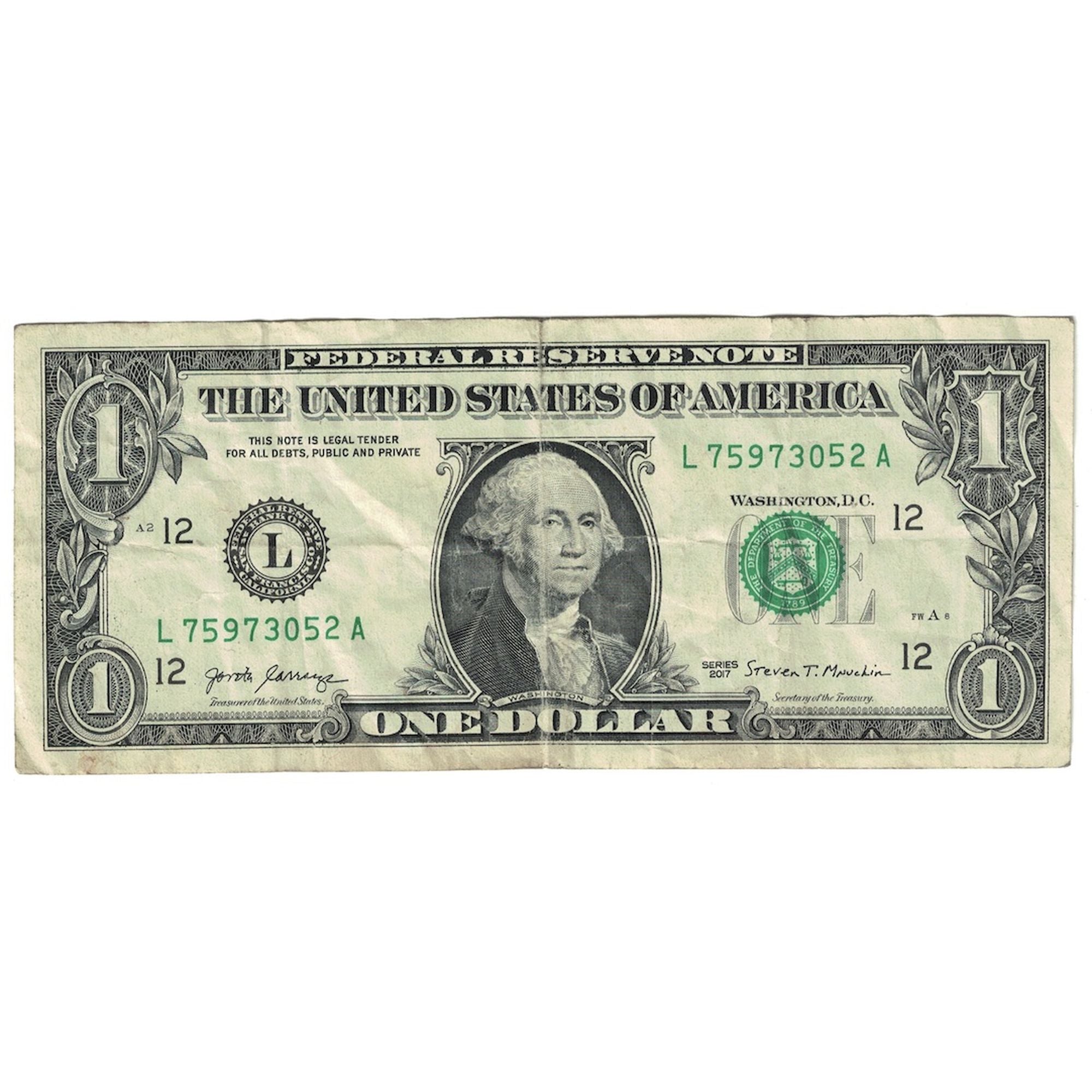 Banknote, United States, One Dollar, 2017, San Francisco, VF(30-35)
