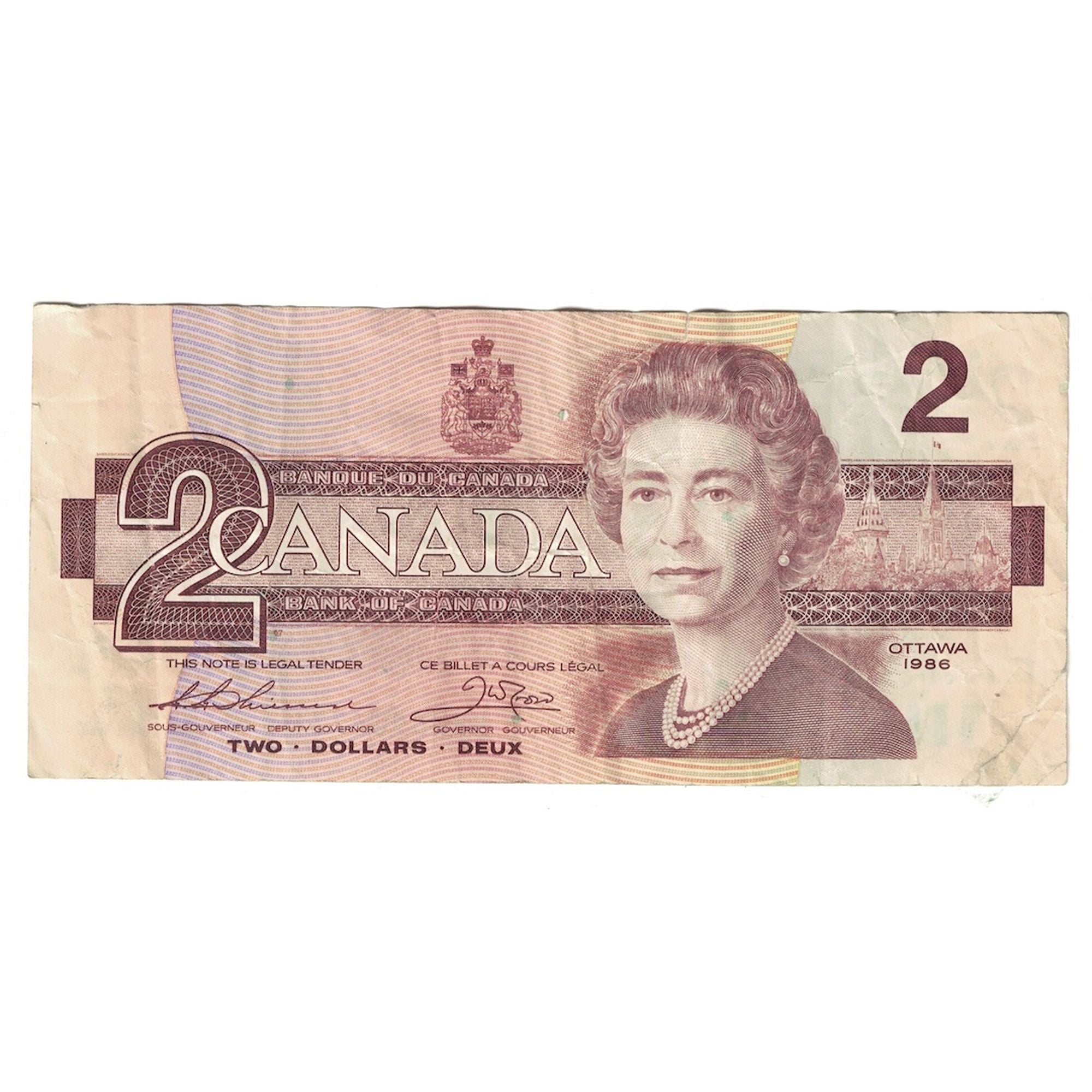 Banknote, Canada, 2 Dollars, 1986-1991, 1986, KM:94a, VF(30-35)