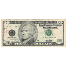 Banknot, USA, Ten Dollars, 2001, Chicago, KM:4612, EF(40-45)