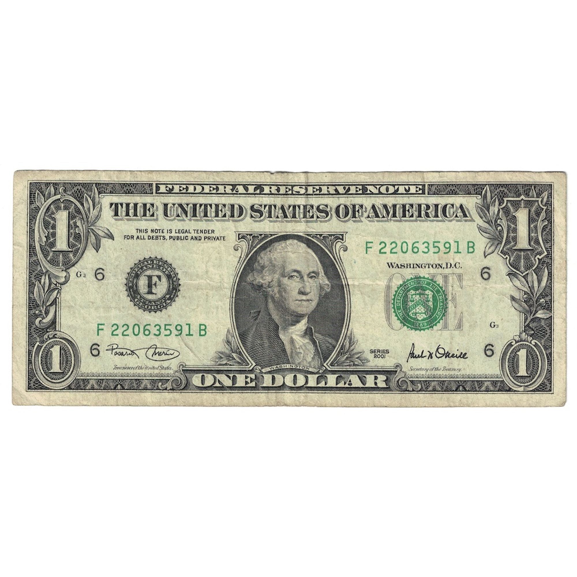 Banknote, United States, One Dollar, 2001, ATLANTA, KM:4580, VF(30-35)