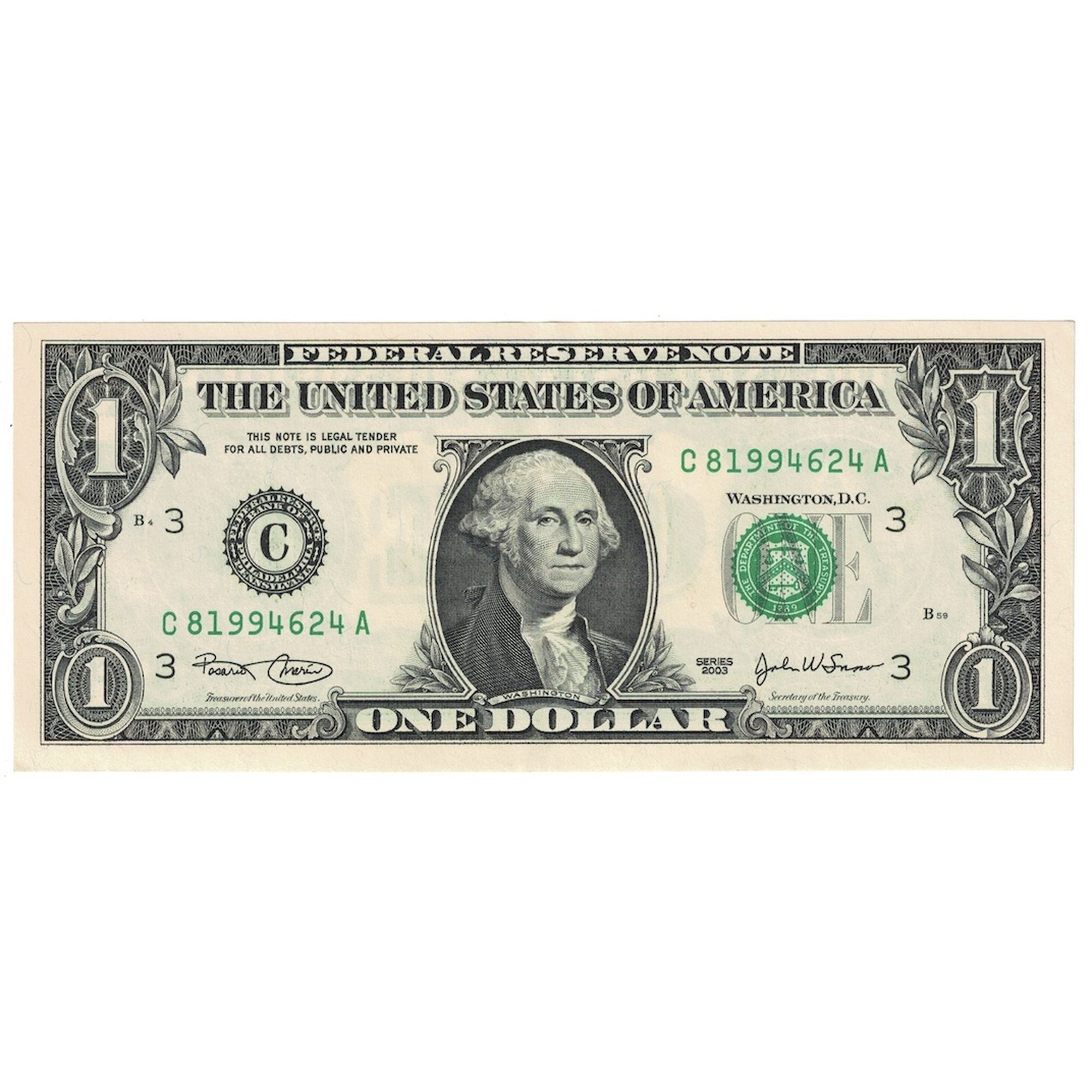 Biljet, Verenigde Staten, One Dollar, 2003, Philadelphia, KM:4655, SPL+