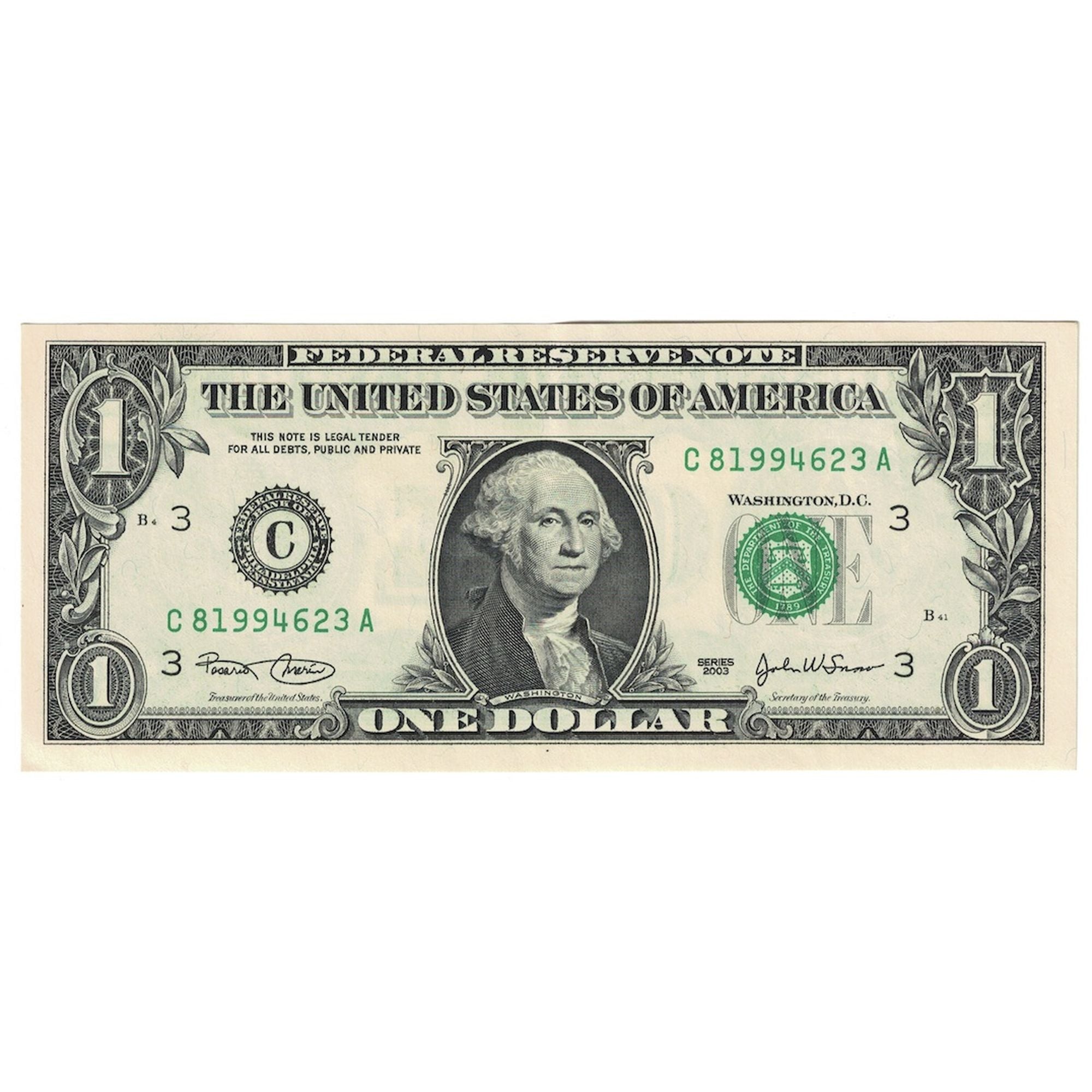 Banknote, United States, One Dollar, 2003, Philadelphia, KM:4655, UNC(63)