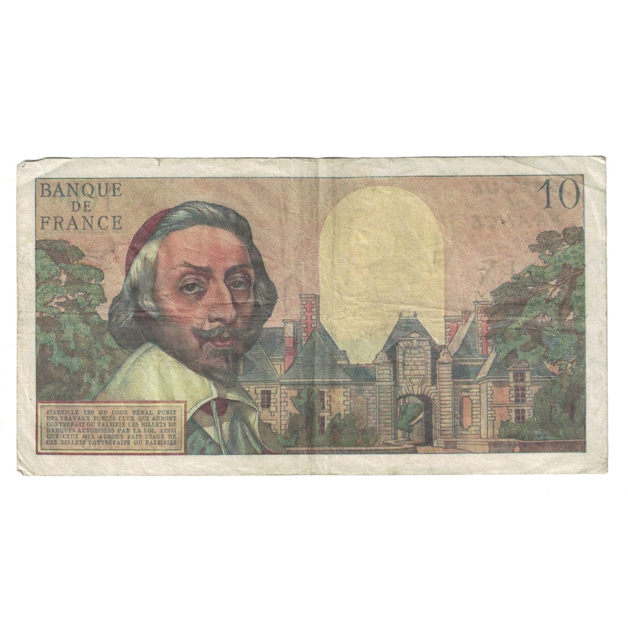 Francia, 10 Nouveaux Francs, 1955-1959 Overprinted with ''Nouveaux Francs''