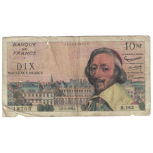 França, 10 Nouveaux Francs, 1955-1959 Overprinted with ''Nouveaux Francs''