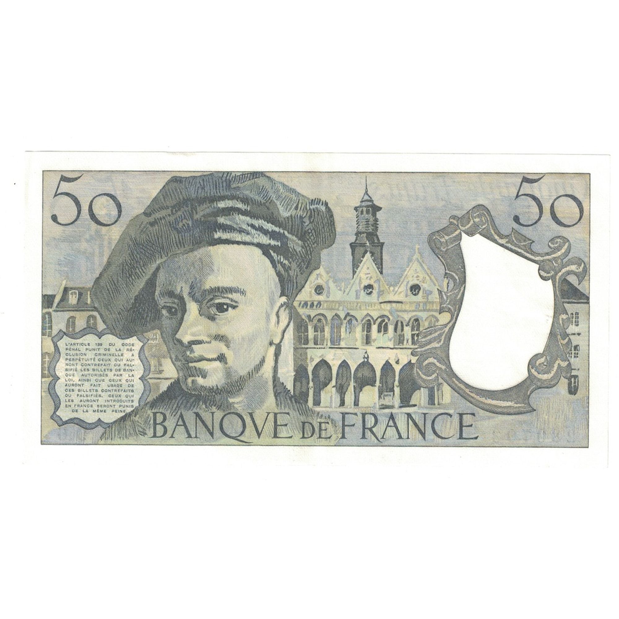 Francja, 50 Francs, Quentin de La Tour, 1977, d.6, UNC(63), Fayette:67.2
