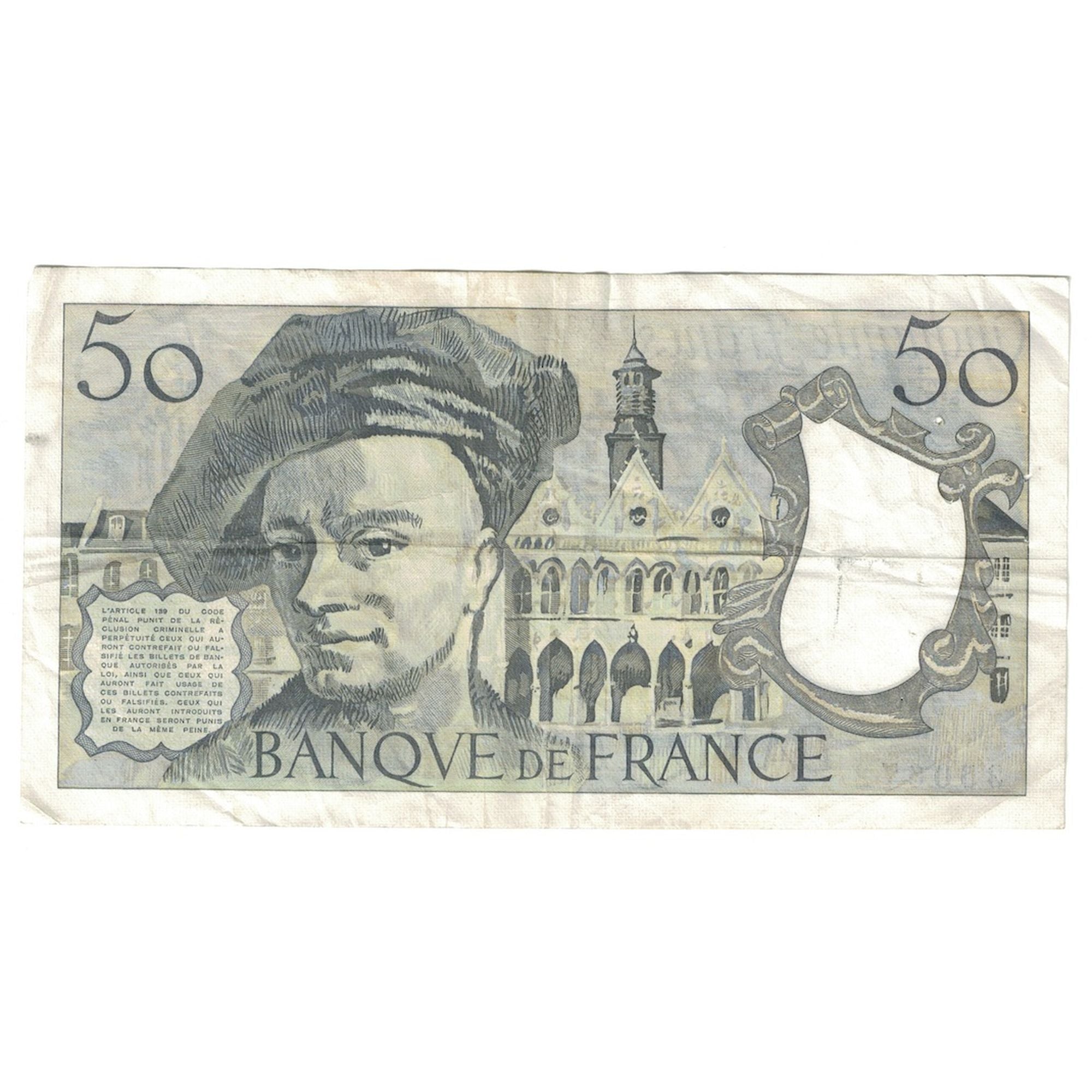 France, 50 Francs, Quentin de La Tour, 1977, q.4, EF(40-45), Fayette:67.2