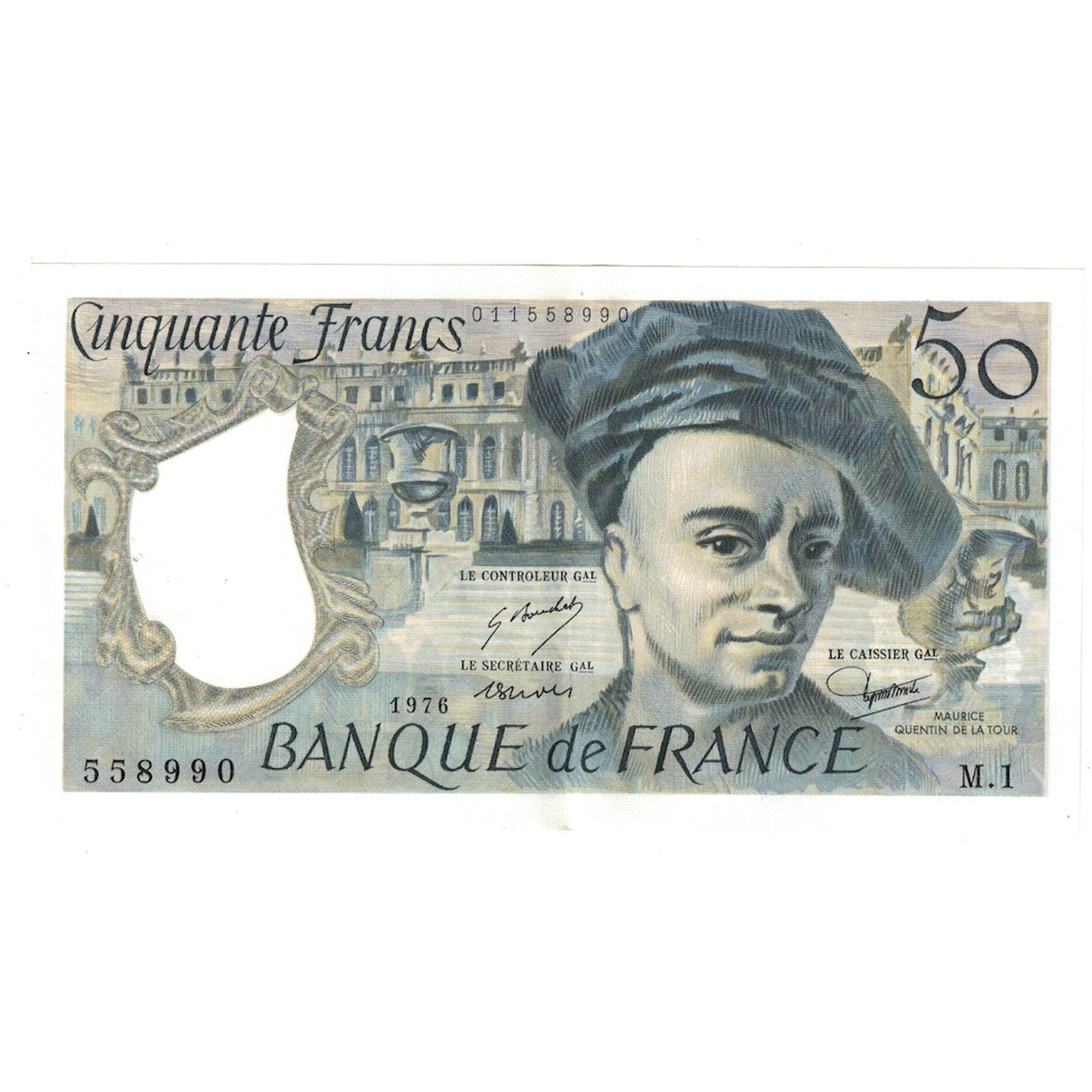 France, 50 Francs, Quentin de La Tour, 1976, M.1, UNC(60-62), Fayette:67.1
