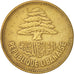 Moneda, Líbano, 25 Piastres, 1952, Utrecht, MBC, Aluminio - bronce, KM:16.1