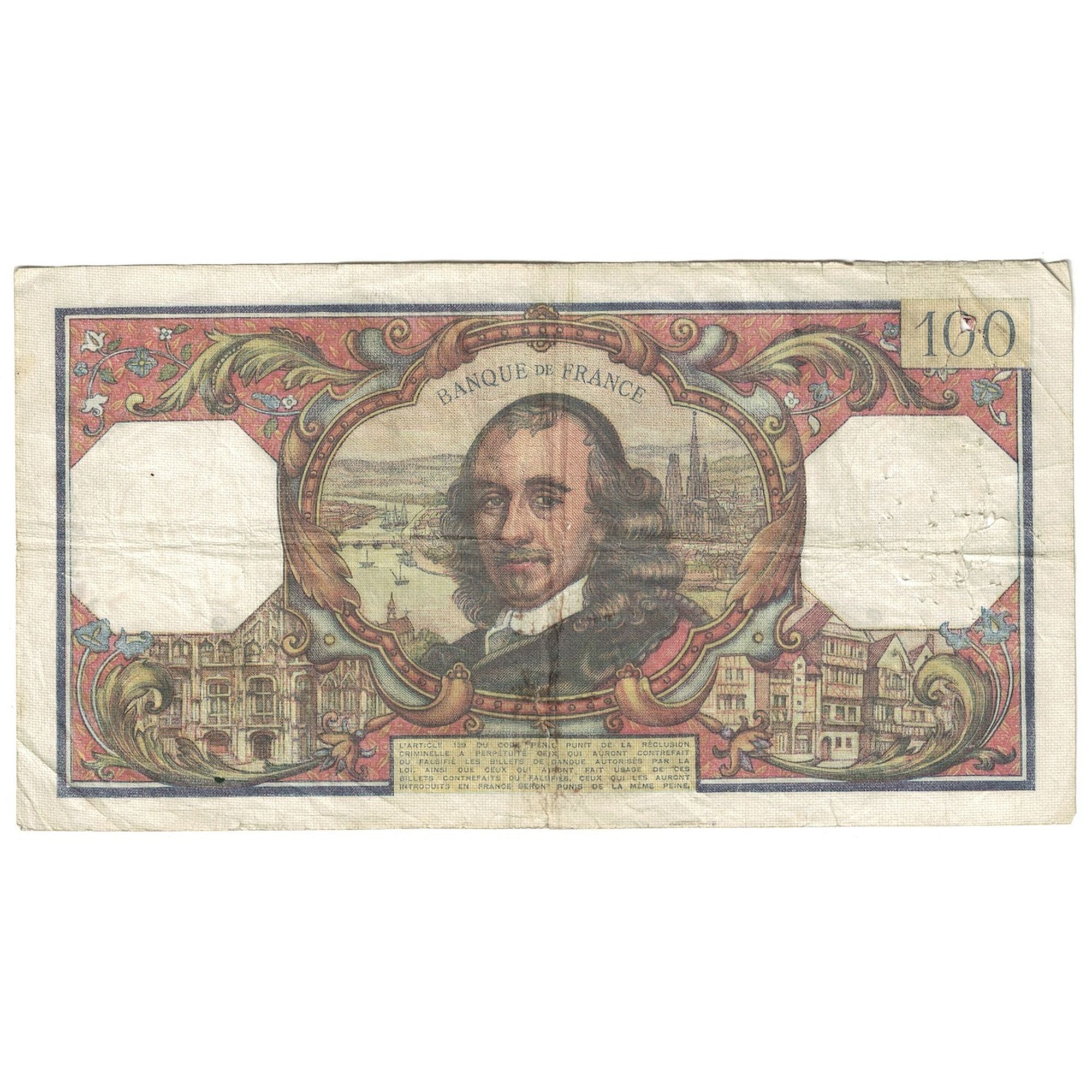 France, 100 Francs, Corneille, 1964, C.33, TB, Fayette:65.3, KM:149a