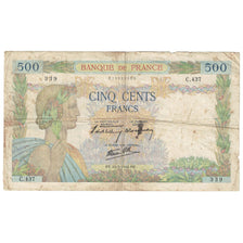 France, 500 Francs, La Paix, 1940, C.437, VF(20-25), Fayette:32.2, KM:95a