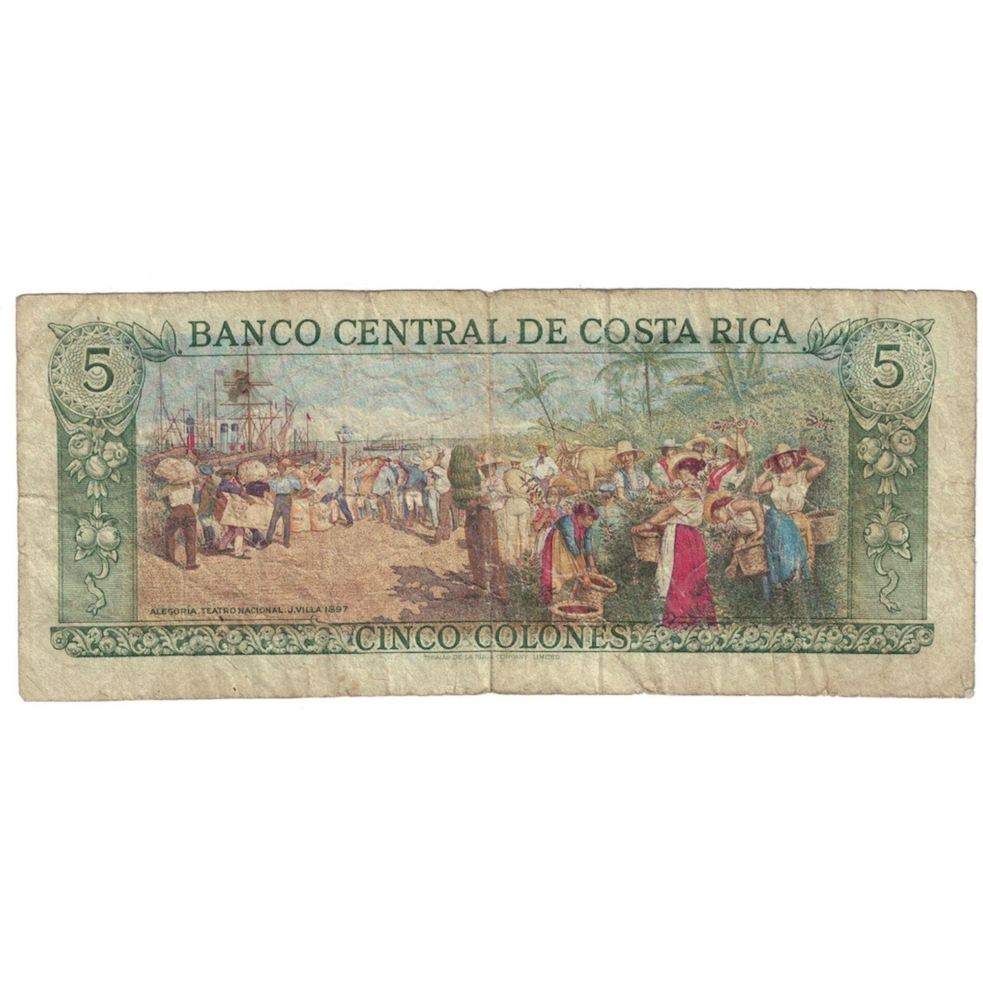 Billete, 5 Colones, 1973, Costa Rica, 1973-10-18, KM:236c, BC