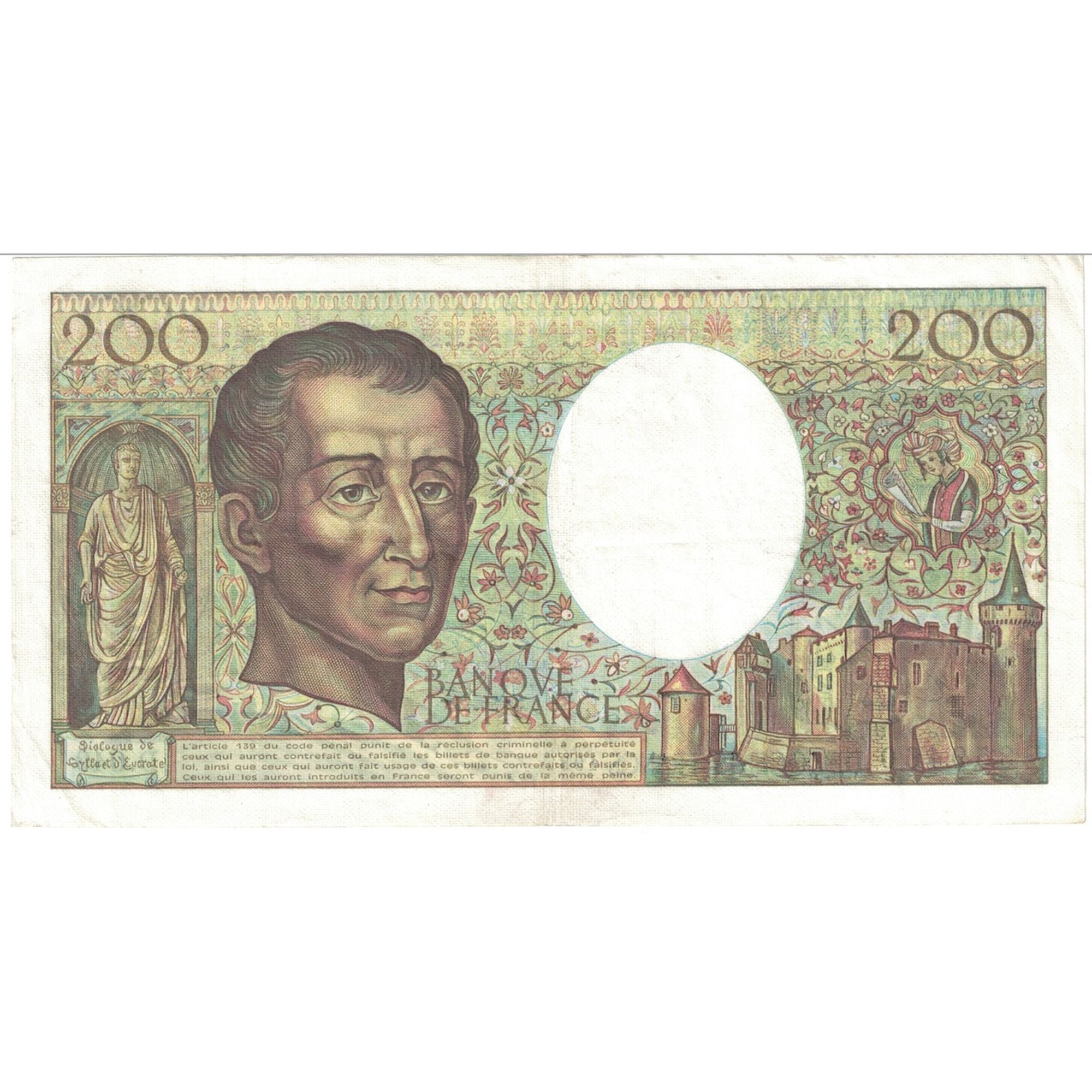 Frankreich, 200 Francs, Montesquieu, 1987, U.049, SS, Fayette:70.7, KM:155b