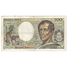 França, 200 Francs, Montesquieu, 1987, X.045, VF(30-35), Fayette:70.7, KM:155b