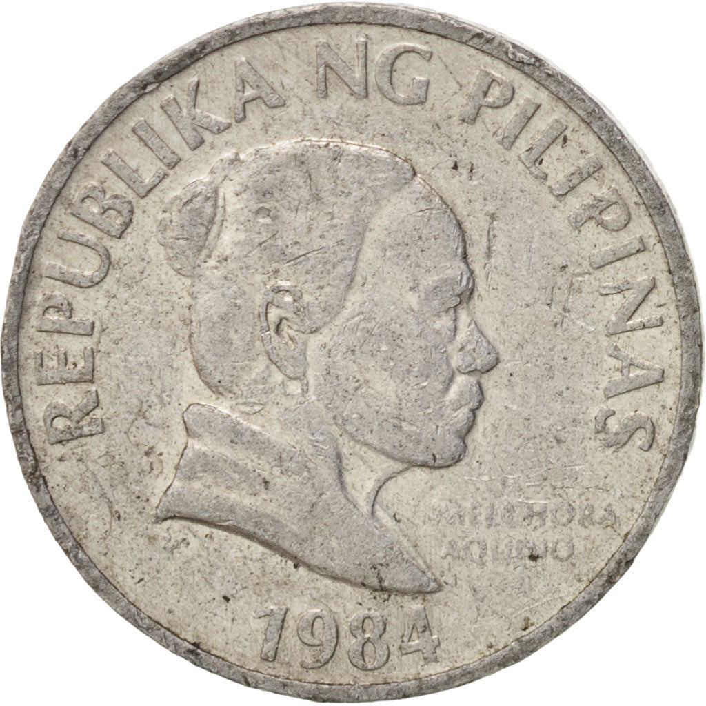 Coin, Philippines, 5 Sentimos, 1984, EF(40-45), Aluminum, KM:239