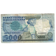 Banknote, Madagascar, 5000 Francs = 1000 Ariary, Undated (1988-94), KM:73a