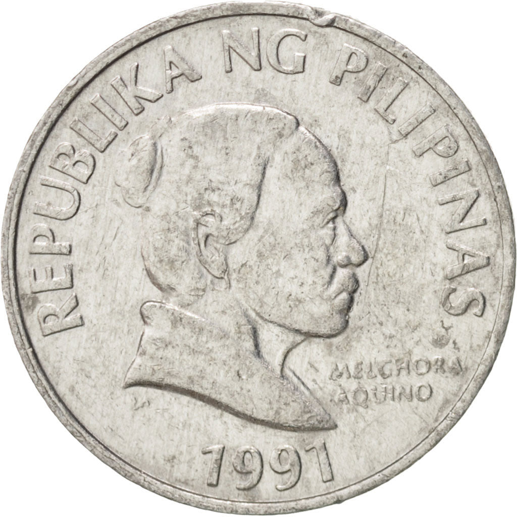 Philippines, 5 Sentimos, 1991, AU(50-53), Aluminum, KM:239