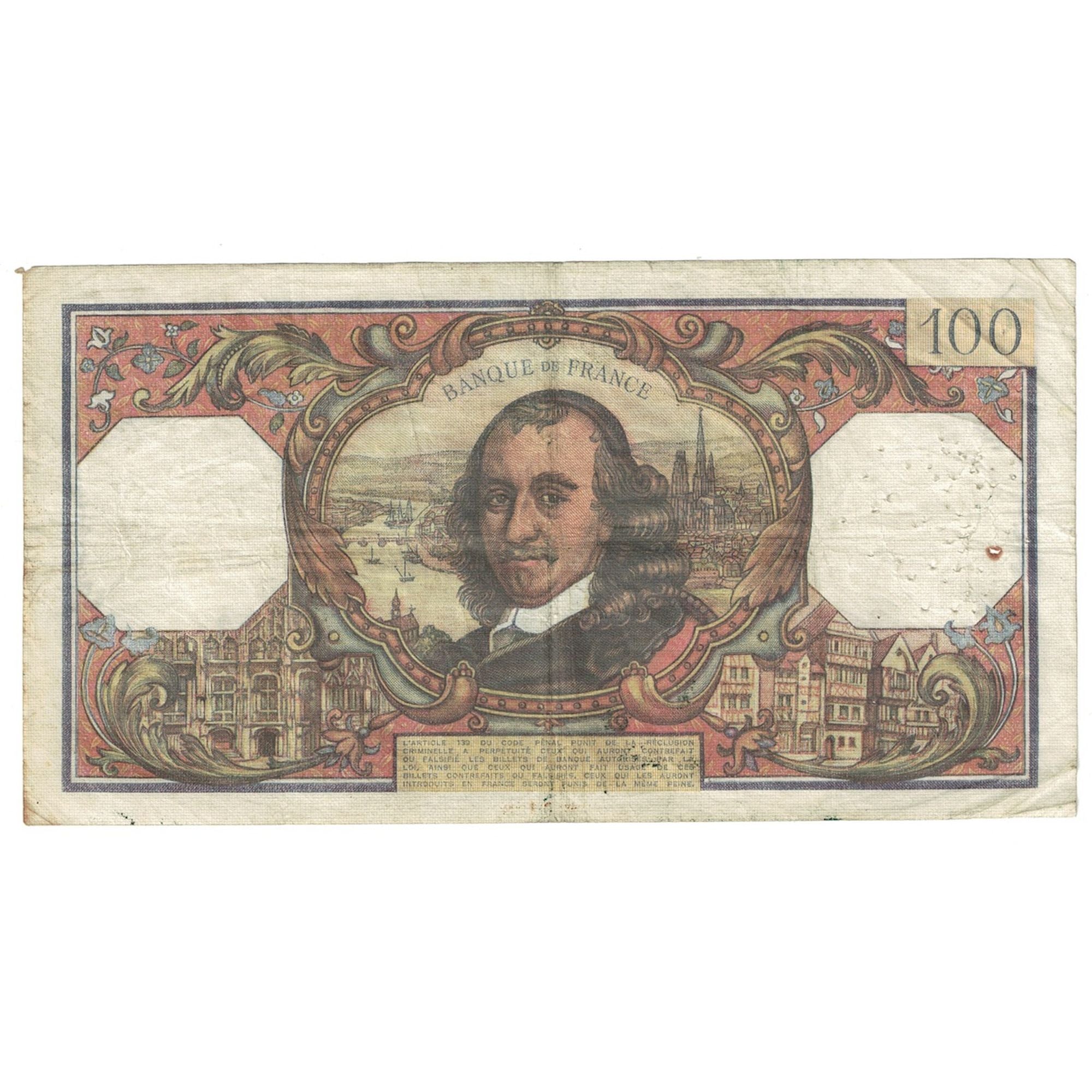 Francia, 100 Francs, Corneille, 1969, E.436, BC, Fayette:65.28, KM:149c