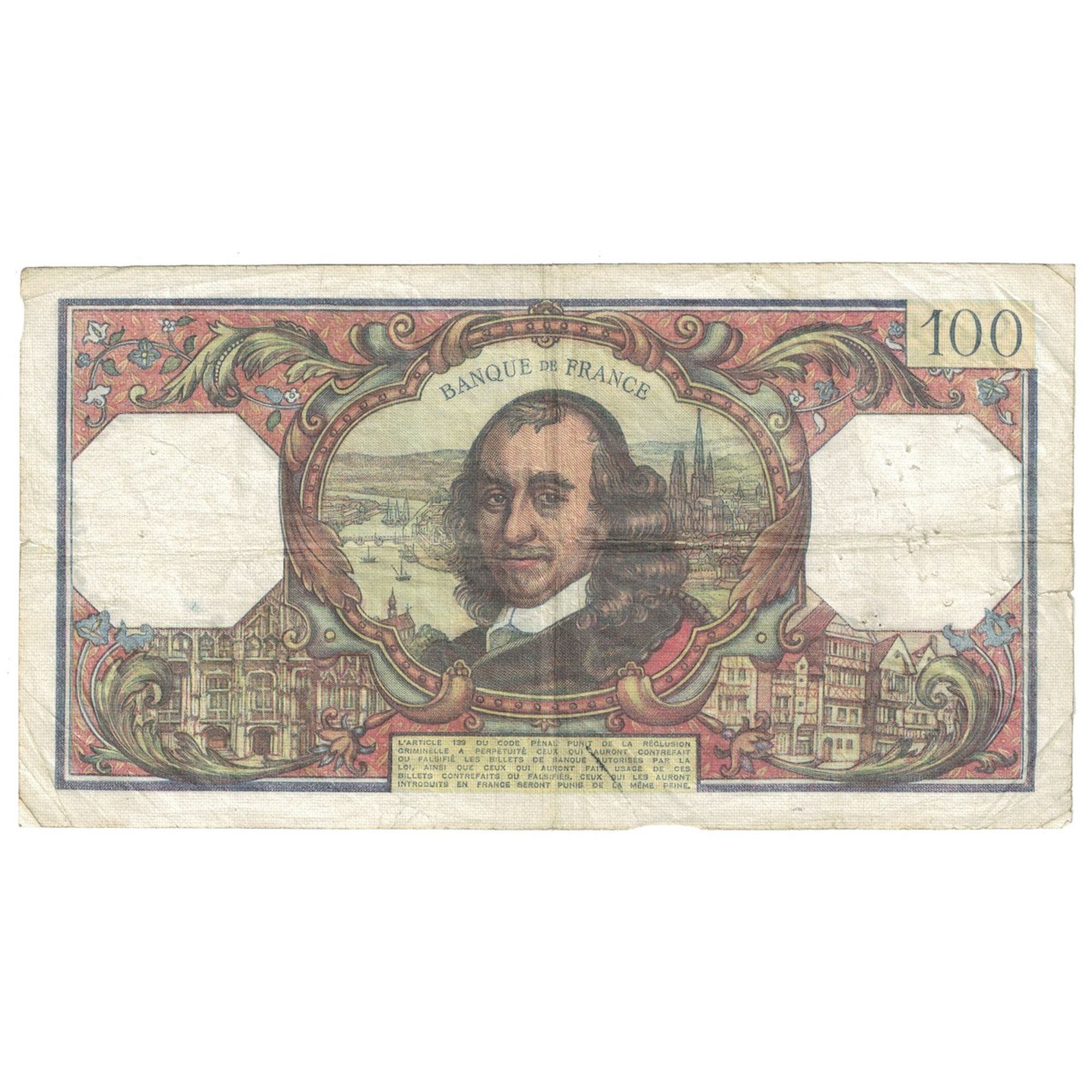 France, 100 Francs, Corneille, 1977, T.1081, TB+, Fayette:65.58, KM:149f