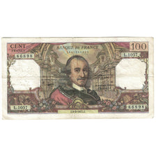 França, 100 Francs, Corneille, 1977, L.1057, VF(30-35), Fayette:65.57, KM:149f