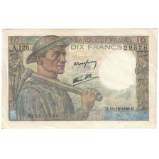 France, 10 Francs, Mineur, 1946, A.126, UNC(63), Fayette:8.16, KM:99e