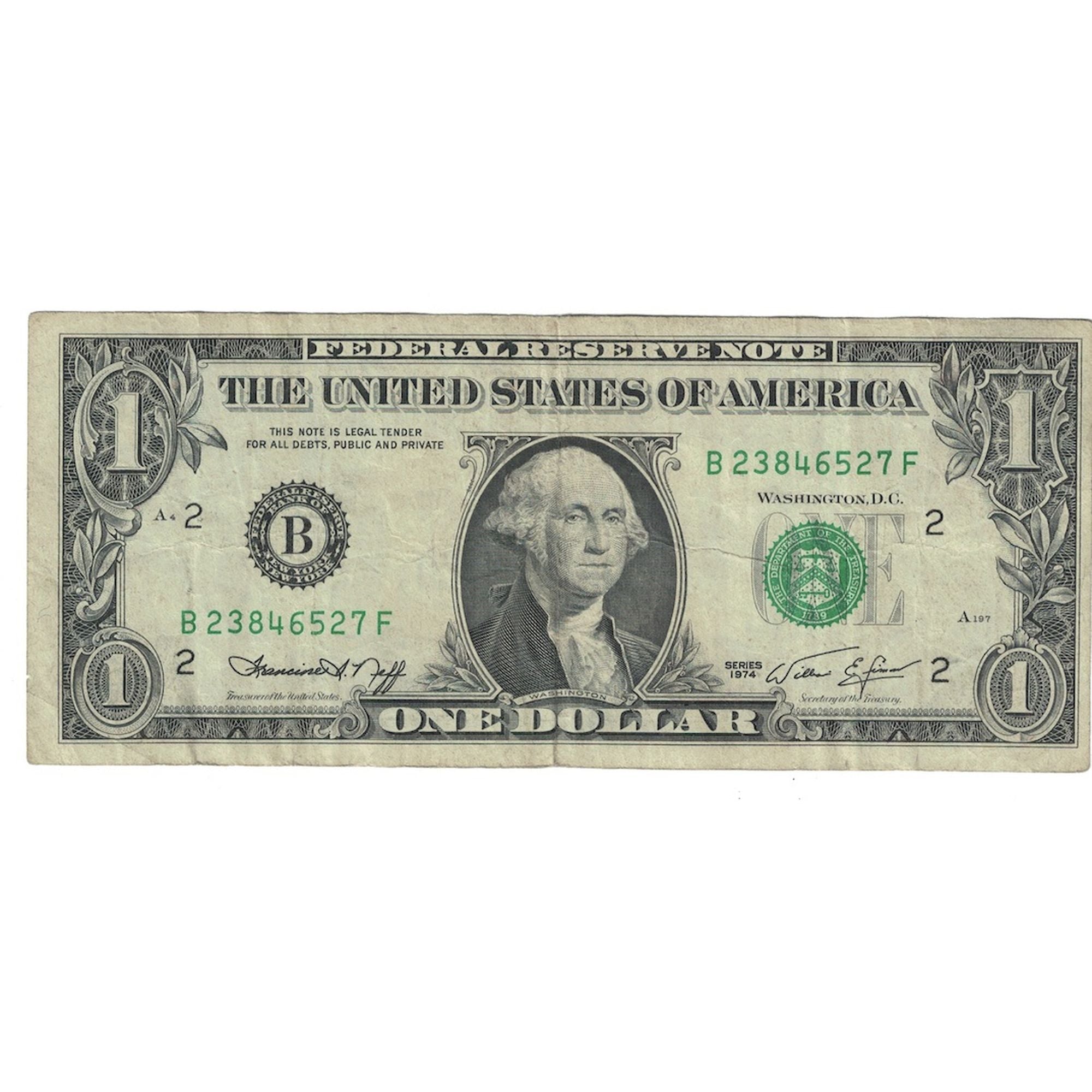 Billet, États-Unis, One Dollar, 1974, New-York, KM:1574, TB+