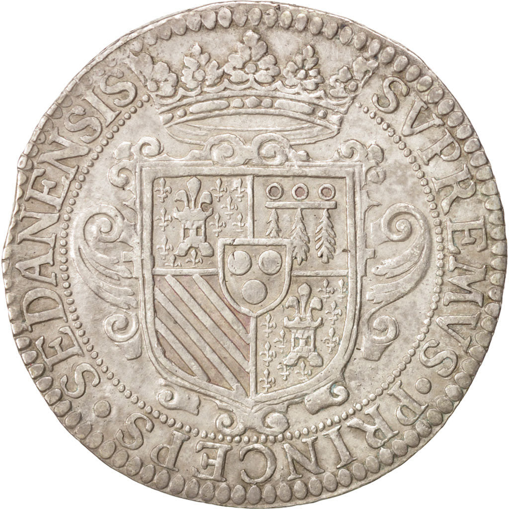 FRENCH STATES, BOUILLON & SEDAN, ECU, 30 Sous, 1613, Sedan, AU(50-53), Silver