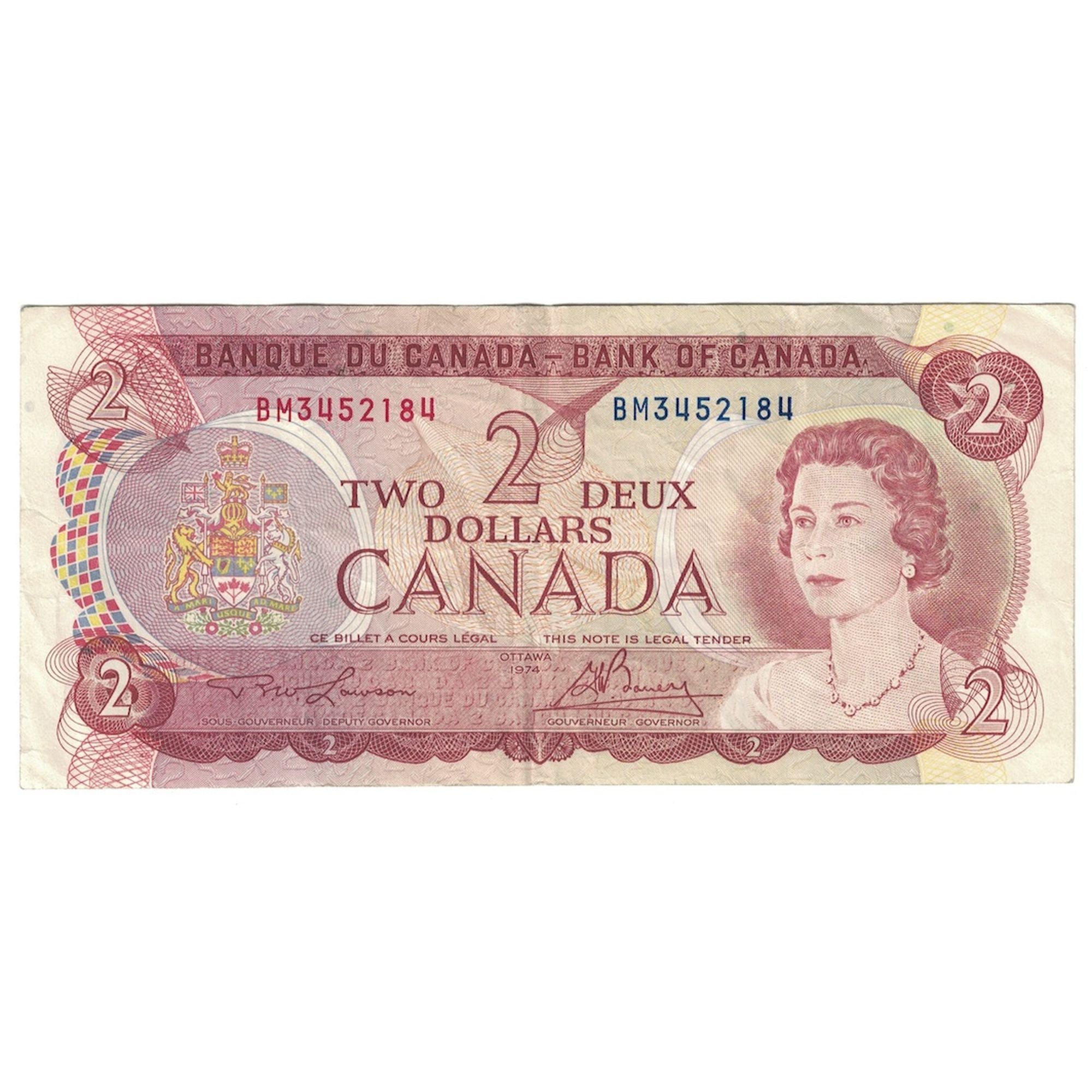 Banconote, Canada, 2 Dollars, 1974, KM:86a, BB