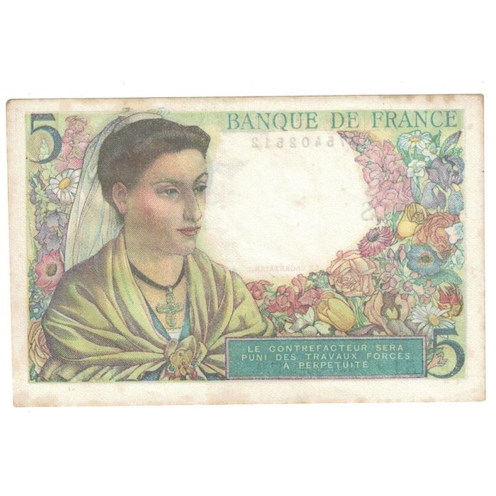 Francia, 5 Francs, Berger, 1947, E.151, MBC+, Fayette:5.7, KM:98b
