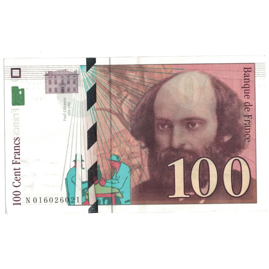 Francia, 100 Francs, Cézanne, 1997, N.016026021, SC, Fayette:74.1, KM:158a