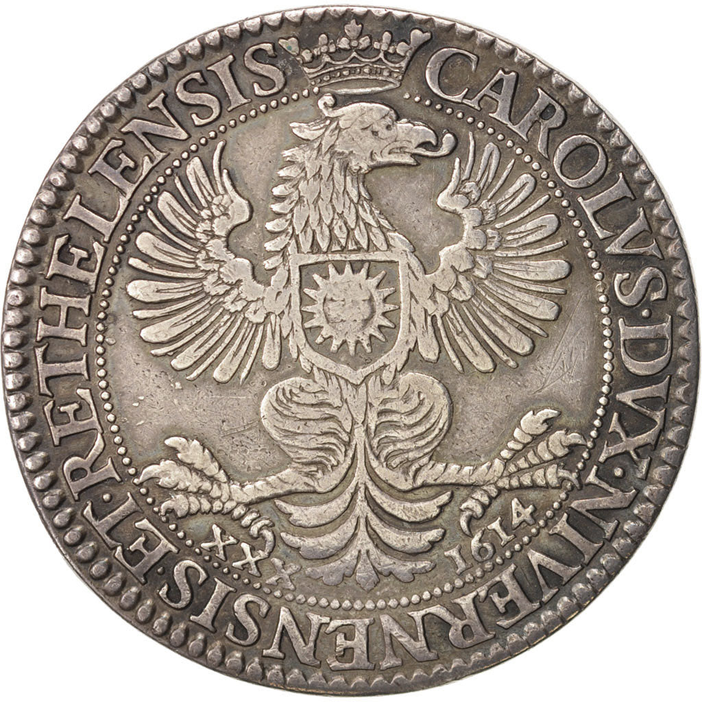 FRENCH STATES, NEVERS & RETHEL, ECU Of 30 Sous, 1614, Charleville, AU(50-53)