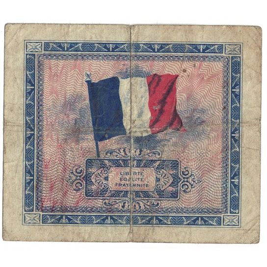 Francia, 5 Francs, Flag/France, 1944, MB+, Fayette:VF17.1, KM:115a