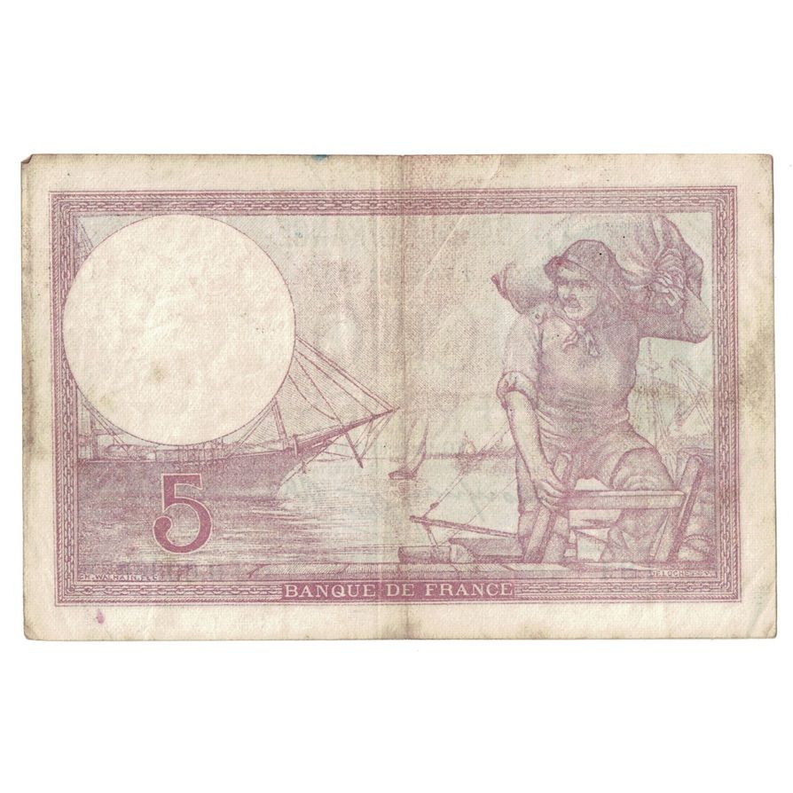 Frankrijk, 5 Francs, Violet, 1939, B.60366, TB+, Fayette:4.5, KM:83