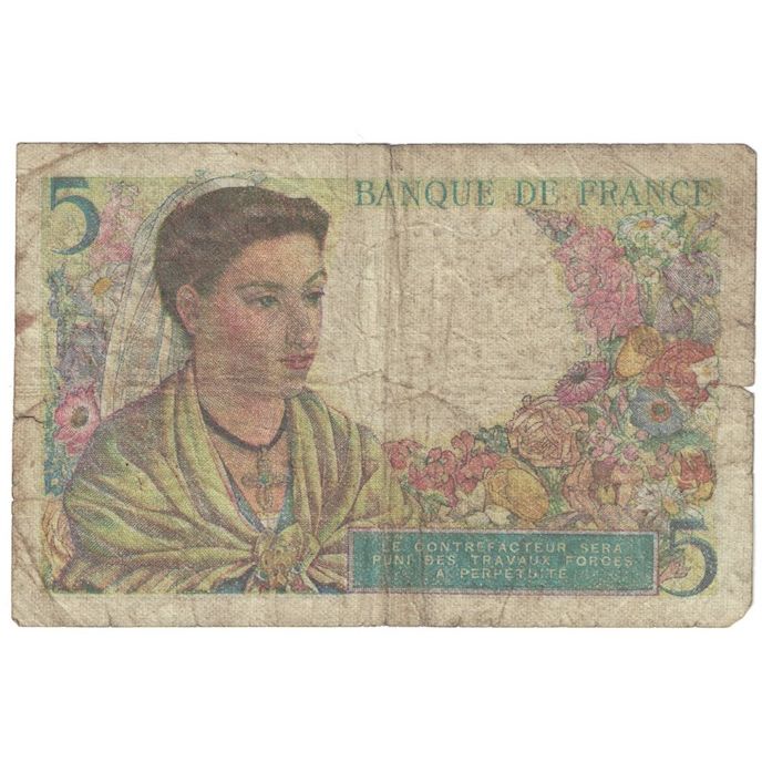 Frankreich, 5 Francs, Berger, 1943, X.74, S, Fayette:5.4, KM:98a