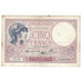 França, 5 Francs, Violet, 1939, B.60366, EF(40-45), Fayette:4.5, KM:83
